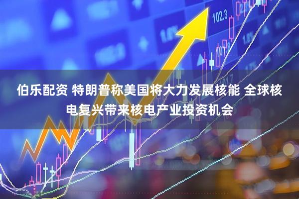 伯乐配资 特朗普称美国将大力发展核能 全球核电复兴带来核电产业投资机会