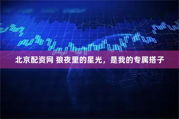 北京配资网 狼夜里的星光，是我的专属搭子